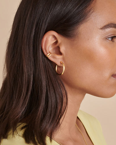 Texture Hoop Earrings | Small | Gold – Aurelium